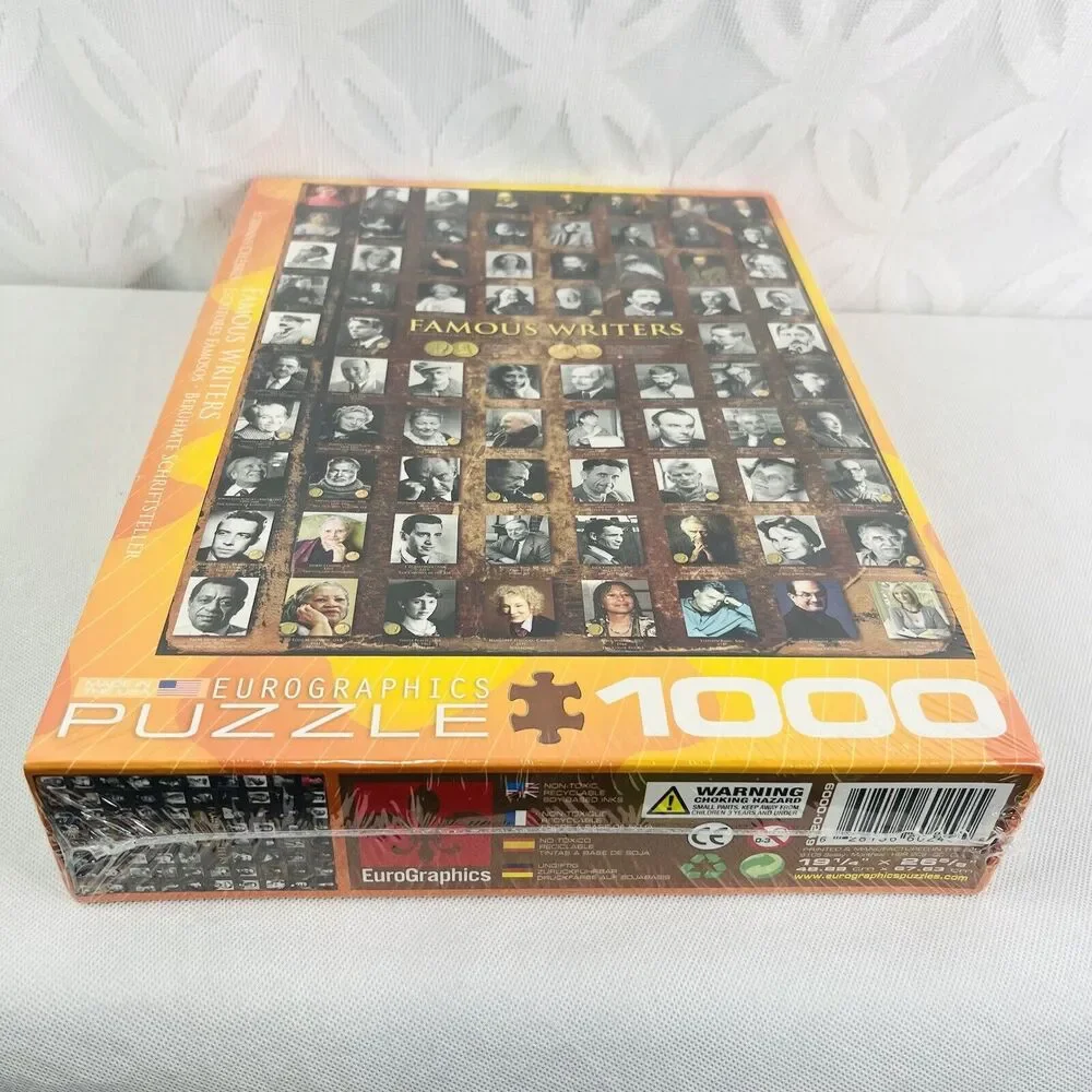 EuroGraphics Famous Writers 1000‎ Piece Puzzle 26.5 in X 19..25 in - Sealed